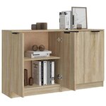 vidaXL Buffets 2 Pièces Chêne sonoma 60x30x70 cm Bois d'ingénierie