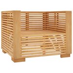 vidaXL Fauteuil de jardin avec coussins crème Bois de teck massif