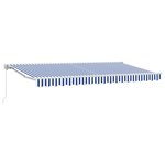 vidaXL Auvent Rétractable Bleu et Blanc 400x200 cm