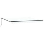 vidaXL Auvent rétractable blanc Blanc 450 × 350 cm tissu