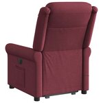 vidaXL Fauteuil inclinable de massage électrique Rouge bordeaux Tissu