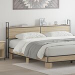 vidaXL Tête de lit de rangement Chêne sonoma 200 cm Bois d'ingénierie