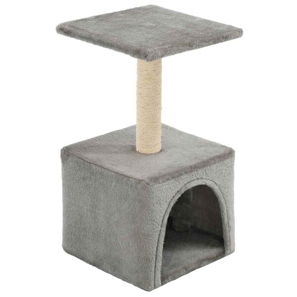vidaXL Arbre à chat avec griffoirs en sisal 55 cm Gris