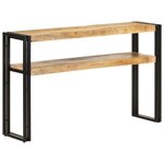 vidaXL Table console 120x30x75 cm Bois de manguier brut