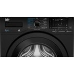 Lave-linge séchant beko hwd7527bb - lavage 7 kg / séchage 5 kg - moteur prosmart inverter - l60 cm - 1200 trs/min - noir