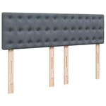 vidaXL Sommier à lattes de lit et matelas Gris foncé 140x200cm Velours