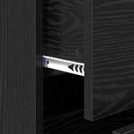 vidaXL Buffet Chêne noir 34 x 34 5 x 90 cm Bois d'ingénierie