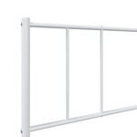 vidaXL Cadre de lit métal sans matelas avec tête de lit blanc 80x200cm