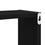 vidaXL Étagères murales avec étagère 4 Pièces Chêne Noir 26 x 15 x 26 cm