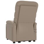 vidaXL Fauteuil de massage Cappuccino Similicuir
