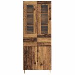 vidaXL Haut Armoire avec tiroir 2 Pièces Bois ancien Bois d'ingénierie