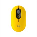 Souris sans fil logitech pop mouse avec emojis personnalisables  bluetooth  usb  multidispositifs - jaune