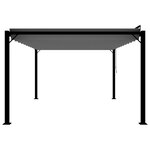 vidaXL Tonnelle avec toit à persienne 3x4 m Anthracite Tissu aluminium