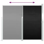 vidaXL Auvent latéral rétractable 140 x 300 cm Noir