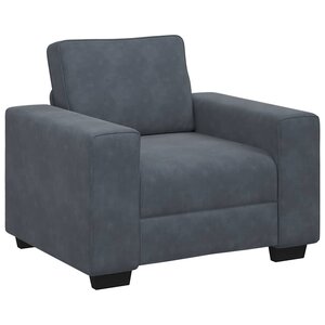 vidaXL Fauteuil gris foncé 60 cm velours