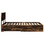 vidaXL Cadre de lit Chêne fumé 120 x 200 cm Bois d'ingénierie