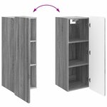 vidaXL Armoire Murale Sonoma gris 33 x 34 5 x 94 cm Bois d'ingénierie