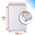 Lot de 500 enveloppes carton b-box 7 blanc format 320x455 mm