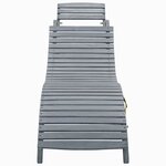 vidaXL Chaise longue Délavage gris Bois d'acacia solide