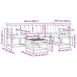 vidaXL Ensemble de canapés d'extérieur 6 pc Blanc et gris clair