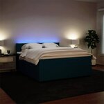 vidaXL Sommier à lattes de lit et matelas bleu 180x200 cm velours