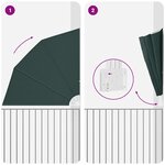 vidaXL Écran de confidentialité pour balcon Vert foncé 210 x 210 cm