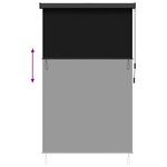 vidaXL Store enrouleur Noir 60 x 250 cm Tissu et Aluminium
