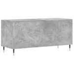 vidaXL Armoire à disques gris béton 100x38x48 cm bois d'ingénierie