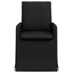 vidaXL Chaises de salle à manger 2 Pièces Noir 57 x 67 x 98 cm tissu