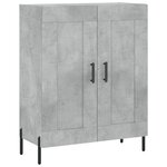 vidaXL Buffet haut Gris béton 69 5x34x180 cm Bois d'ingénierie