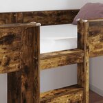 vidaXL Lit Superposé pour Enfants avec stockage Chêne fumé 75 x 190 cm