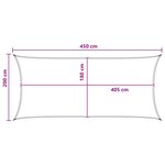 vidaXL Voile d'ombre Anthracite et blanc 2 x 4 5 m HDPE
