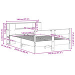 vidaXL Lit bibliothèque sans matelas blanc 140x200 cm bois pin massif
