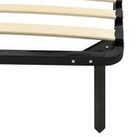 vidaXL Cadre de lit sans matelas noir métal 140x200 cm