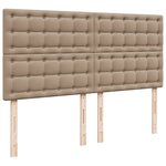 VidaXL Cadre de lit ottoman et matelas cappuccino 160x200cm similicuir