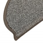 vidaXL Tapis de marches d'escalier 15 Pièces Gris 65x21x4 cm