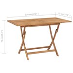 vidaXL Ensemble à manger de jardin 5 Pièces Bois de teck massif