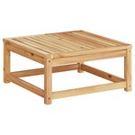 vidaXL Table de jardin 63x63x30 cm bois d'acacia solide