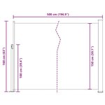 vidaXL Auvent latéral rétractable 160 x 500 cm Bleu