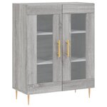 vidaXL Buffet haut Sonoma gris 69 5x34x180 cm Bois d'ingénierie