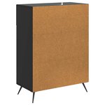 vidaXL Buffet avec tiroir Noir 66 x 34 5 x 90 cm Bois d'ingénierie