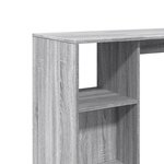 vidaXL Table de bar avec étagère sonoma gris bois d'ingénierie