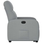 vidaXL Fauteuil inclinable électrique gris clair tissu
