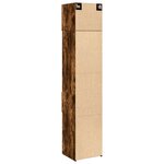 vidaXL Armoire de rangement mince chêne fumé 45x42 5x225 cm