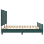 vidaXL Lit à ressorts avec tête de lit Vert foncé 180 x 200 cm Velours
