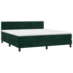 vidaXL Sommier à lattes de lit avec matelas LED Vert foncé 180x200 cm