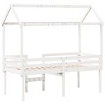 vidaXL Lit haut sans matelas blanc 90x200 cm bois de pin massif