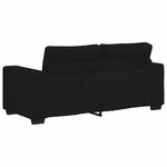 vidaXL Canapé à 2 places noir 140 cm tissu