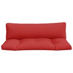 vidaXL Coussins de palette lot de 2 rouge tissu