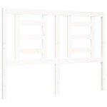 vidaXL Cadre de lit sans matelas blanc 140x190 cm bois de pin massif